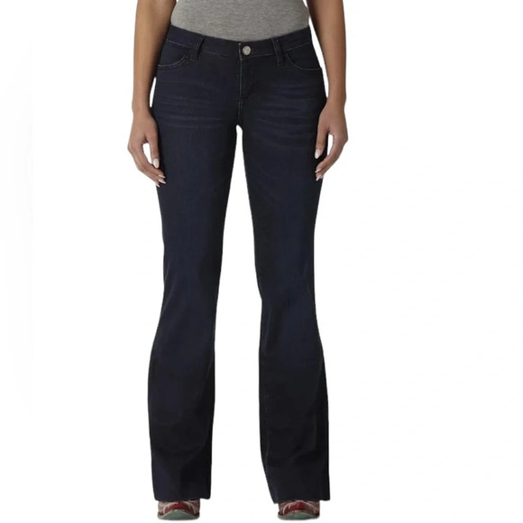 Wrangler Retro Mae Wide Leg Trouser Stretch Jeans Dark Blue Size 17/18 x 34 - Picture 9 of 14